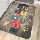 Tapete Infantil 95x130 Amarelinha Cinza