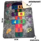 Tapete Infantil 95x130 Amarelinha Cinza