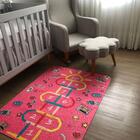 Tapete Infantil 95x130 Amarelinha Rosa