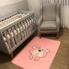 Tapete Infantil 95x130 Ursinho Rosa