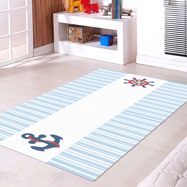 Tapete Infantil Âncora Azul Bebê