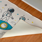 Tapete Infantil Astronauta Turquesa 45x100cm Antiderrapante