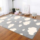 Tapete Infantil Estampa Nuvens Antiderrapante E Antialérgico