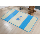 Tapete Infantil Menino Quarto Bebê Azul 1,20m X 74cm Antiderr
