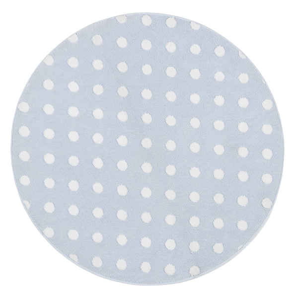 Tapete Infantil Mimo Bolinhas Azul 1,00x1,00m Jolitex