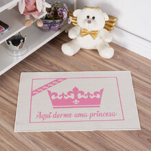 Tapete Infantil Natural Princesa Rosa 45x70cm