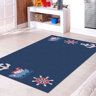 Tapete Infantil Navio Azul Escuro