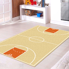 Tapete Infantil Quadra De Basquete Laranja