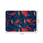 Tapete Infantil Retangular Recreio Vingadores Fibra Sintética Azul Interno e Externo 1,2x1,8m Jolitex Ternille