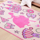 Tapete Infantil Rosa Menina Veludo Antiderrapante 1,50m X 1,0