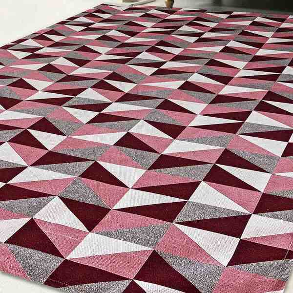 Tapete Jacquard Antiderrapante 1,32x2,50 Casablanca Vermelho