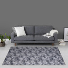 Tapete Jacquard Cairo 135x200cm Preto - Antiderrapante