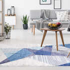 Tapete Liege 04 150 Redondo - Azul Bege - Edantex