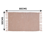 Tapete Liso Retangular Bistro Algodão Rosa Áreas Internas 0,5x0,8m Inspire