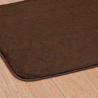 Tapete Liso Café / Tabaco 68cm X 48cm Com Base Antiderrapante