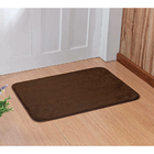 Tapete Liso Café / Tabaco 68cm X 48cm Com Base Antiderrapante