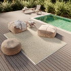 Tapete Liso Retangular Classic Textura 1 Polipropileno Bege Interno 2x3m Tapetes São Carlos