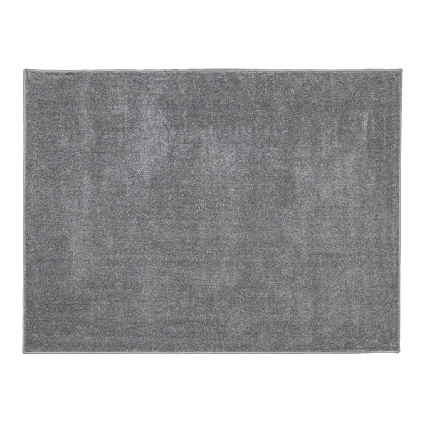 Tapete Liso Retangular Fibra Sintética Cinza Interno 2,5x3m J Serrano
