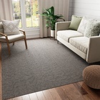 Tapete Liso Retangular Fibra Sintética Cinza Interno 2x2,5m J Serrano