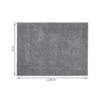 Tapete Liso Retangular Fibra Sintética Cinza Interno 2x2,5m J Serrano