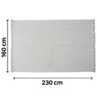 Tapete Liso Retangular Kabala Algodão Branco Áreas Internas 1,6x2,3m Inspire