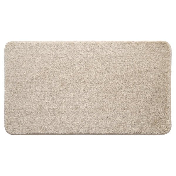 Tapete Liso Retangular Liss Poliéster Bege Interno 0,5x0,9m Jolitex