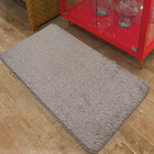 Tapete Liso Retangular Liss Poliéster Bege Interno 0,5x0,9m Jolitex