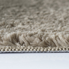 Tapete Liso Retangular Liss Poliéster Bege Interno 0,5x1,2m Jolitex