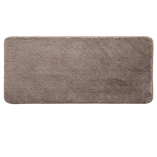 Tapete Liso Retangular Liss Poliéster Bege Interno 0,5x1,2m Jolitex