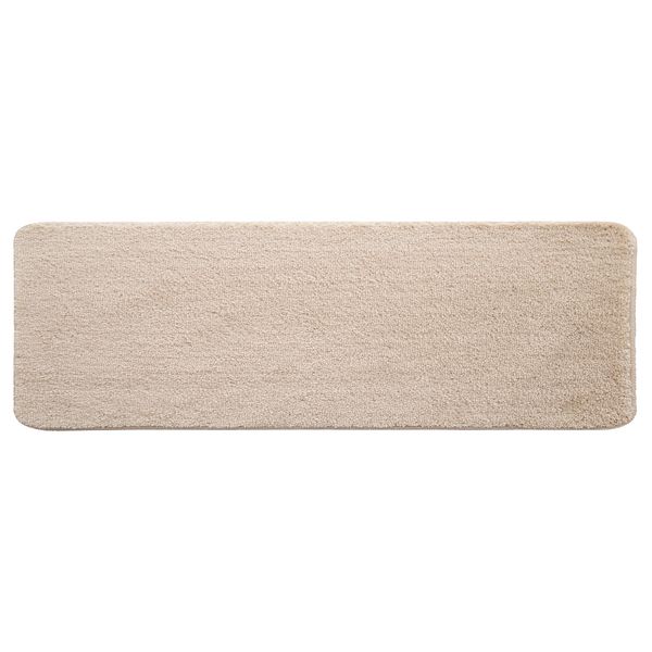 Tapete Liso Retangular Liss Poliéster Bege Interno 0,66x1,8m Jolitex