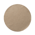 Tapete Liso Redondo Liss Poliéster Bege Interno 1,5x1,5m Jolitex