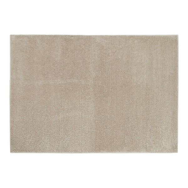 Tapete Liso Retangular Liss Poliéster Bege Interno 1x1,4m Jolitex