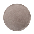 Tapete Liso Redondo Liss Poliéster Cinza Interno 1x1m Jolitex