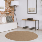 Tapete Liso Redondo Liss Poliéster Marrom Interno 1x1m Jolitex