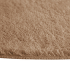 Tapete Liso Redondo Liss Poliéster Marrom Interno 1x1m Jolitex