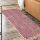 Tapete Liso Retangular Liss Poliéster Rosa Interno 0,66x1,8m Jolitex