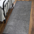 Tapete Liso Retangular Murano Poliéster Cinza Interno 0,5x1,2m Jolitex