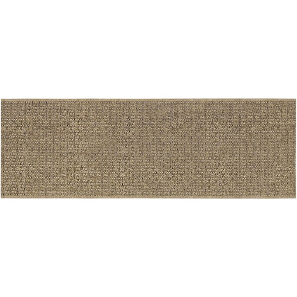 Tapete Liso Retangular New Bouclê Sergipe Polipropileno Marrom e Bege Internas 0,75x1,80m Tapetes São Carlos