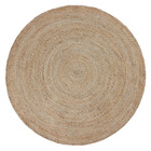 Tapete Liso Redondo Nils Fibra Dourado Áreas Internas 2m Inspire