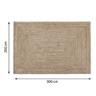 Tapete Liso Retangular Nils Fibra Dourado Áreas Internas 2x3m Inspire