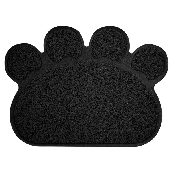 Tapete Liso Retangular Pata PVC Preto 0,45x0,06m Uzoo