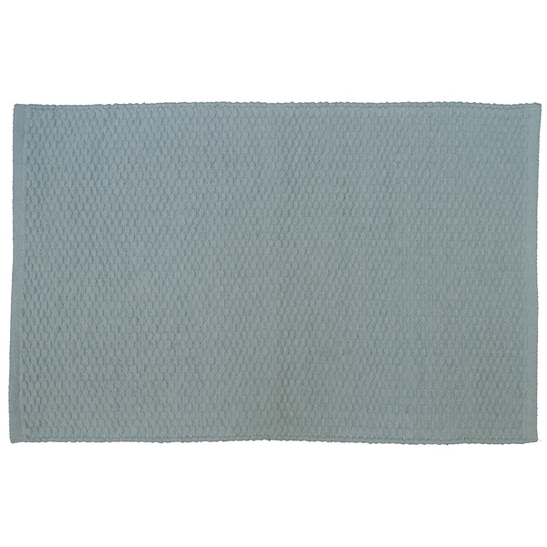 Tapete Liso Retangular Sachal Algodão Azul Áreas Internas 0,5x0,8m Inspire