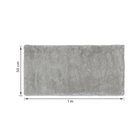 Tapete Liso Retangular Skin Cinza Interno 0,5x1m Via Star