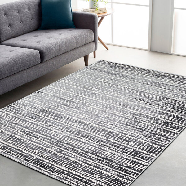 Tapete Listrado Edantex Glamour 04 Preto 2 00 Redondo 7908006