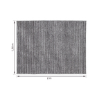 Tapete Listrado Retangular Fibra Sintética Cinza Interno 1,5x2m J Serrano