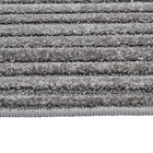 Tapete Listrado Retangular Fibra Sintética Cinza Interno 1,5x2m J Serrano