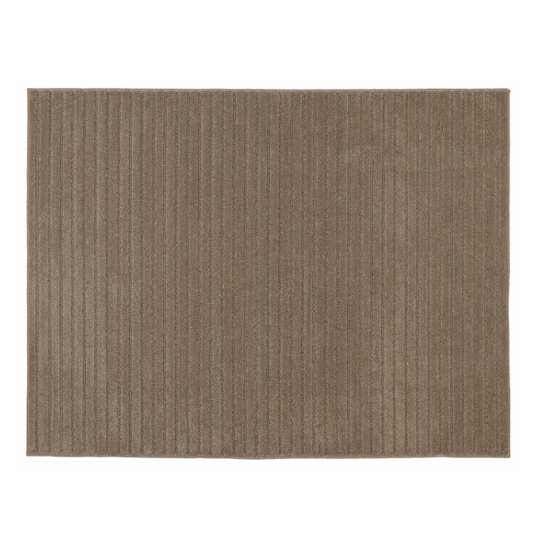 Tapete Listrado Retangular Fibra Sintética Marrom Interno 2,5x3m J Serrano