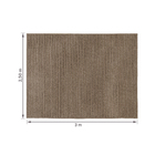 Tapete Listrado Retangular Fibra Sintética Marrom Interno 2,5x3m J Serrano