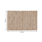 Tapete Listrado Retangular Juta Bege Áreas Internas 0,6x0,9m Via Star