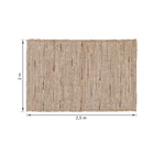 Tapete Listrado Retangular Juta Bege Áreas Internas 2x2,5m Via Star